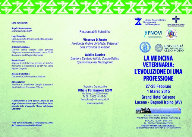 Convegno 27 Febbraio 2015: “La medicina veterinaria, l’evoluzione di una professione”