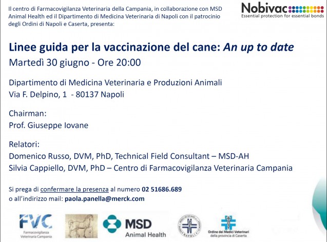 Evento 30 Giugno ’15: Linee guida per la vaccinazione nel cane: an up to date